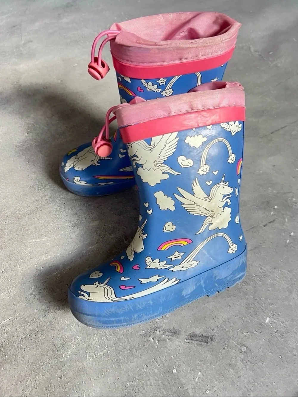 Rain Boots fully lined sz 8-9 girls